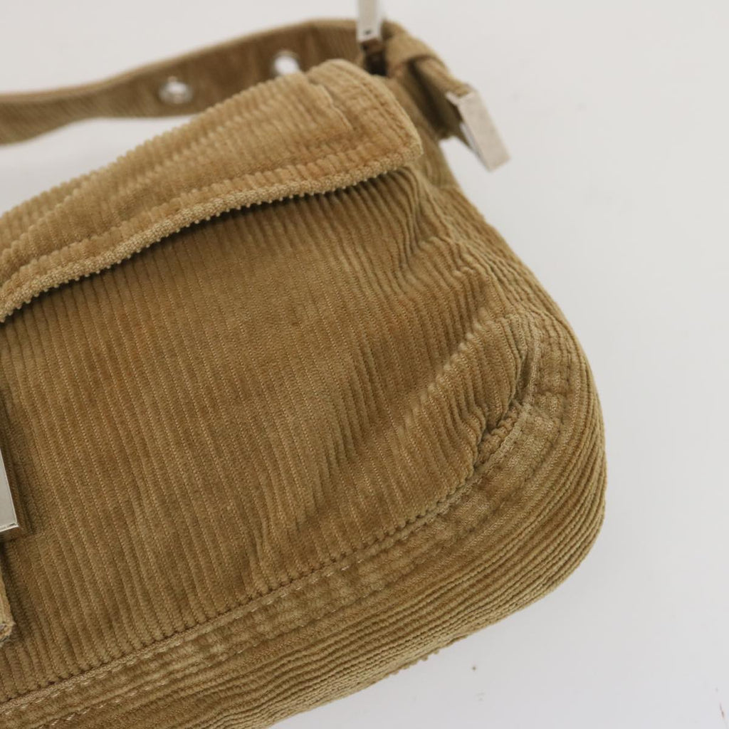 FENDI Mamma Baguette Shoulder Bag Corduroy Brownyk11013