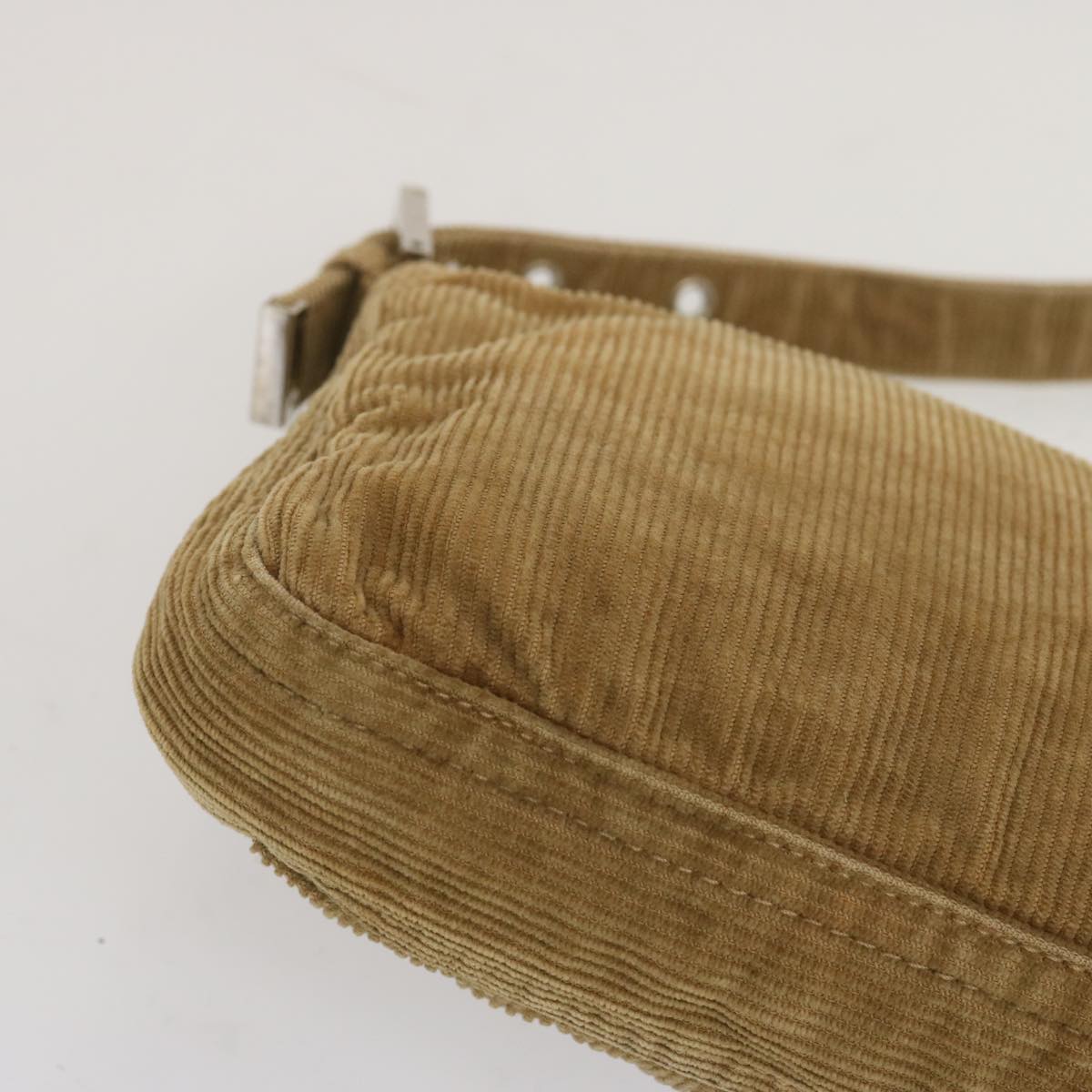 FENDI Mamma Baguette Shoulder Bag Corduroy Brownyk11013
