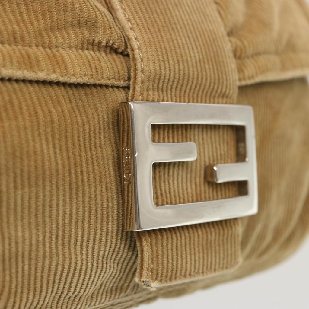 FENDI Mamma Baguette Shoulder Bag Corduroy Brownyk11013