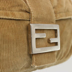 FENDI Mamma Baguette Shoulder Bag Corduroy Brownyk11013