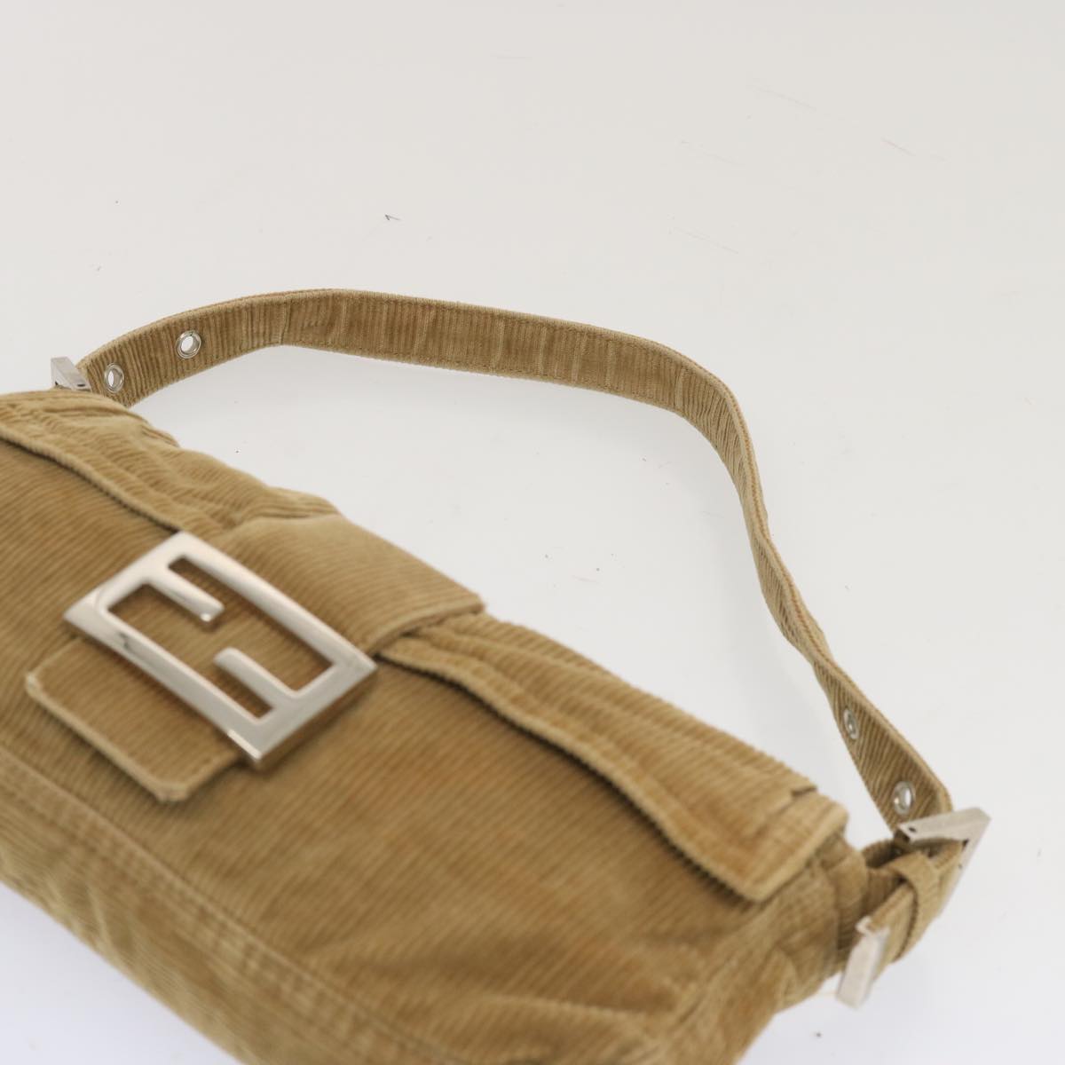 FENDI Mamma Baguette Shoulder Bag Corduroy Brownyk11013