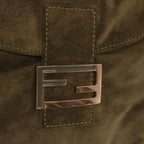 FENDI Mamma Baguette Shoulder Bag Suede Brownyk11030