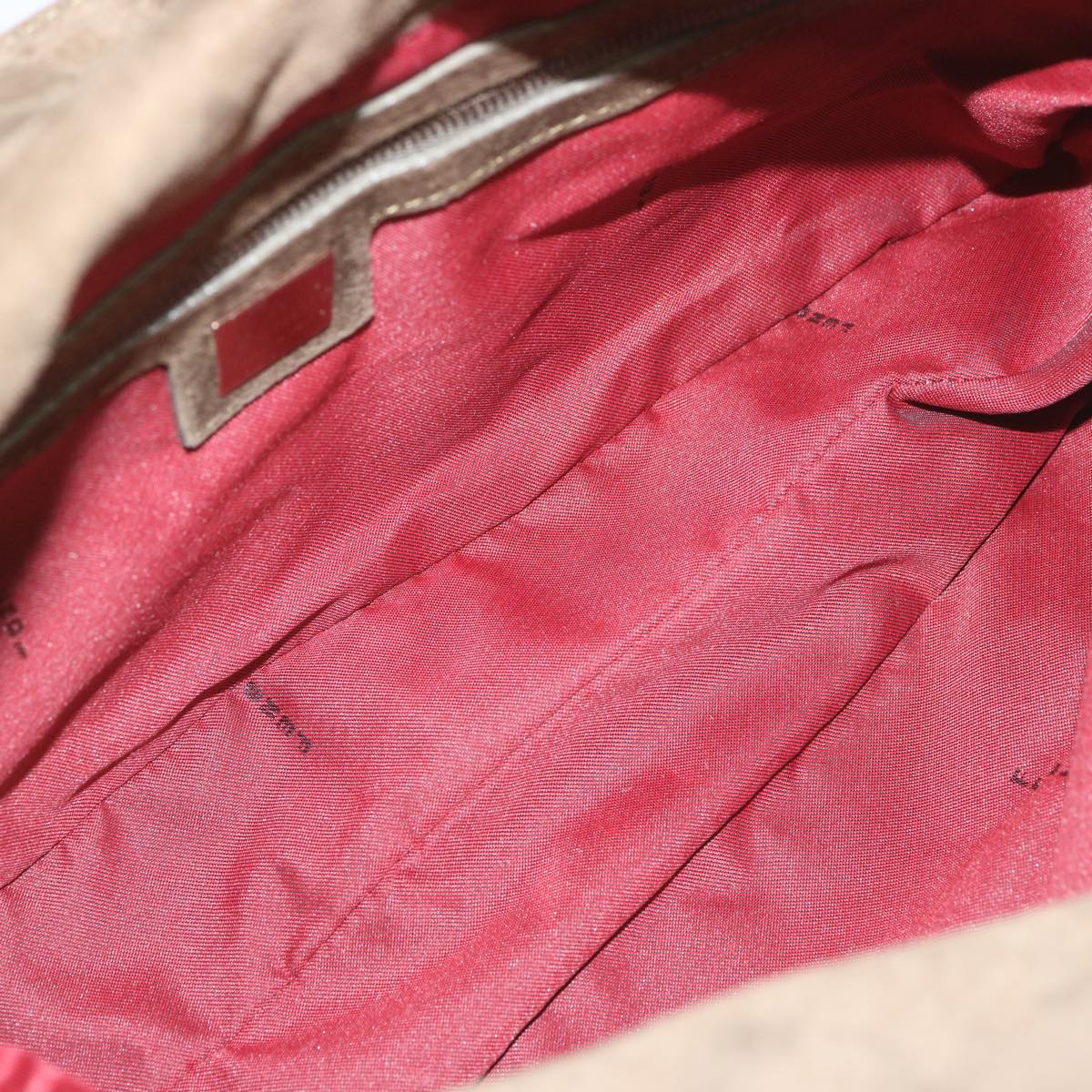 FENDI Mamma Baguette Shoulder Bag Suede Brownyk11030