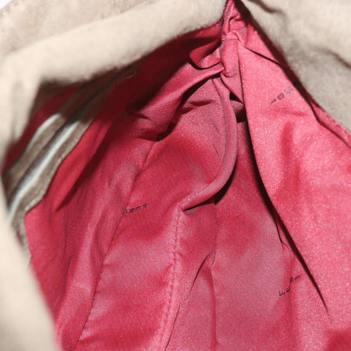 FENDI Mamma Baguette Shoulder Bag Suede Brownyk11030