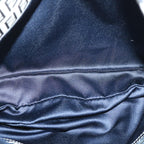 FENDI Zucchino Canvas Mamma Baguette Shoulder Bag Navyyk11046