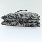 FENDI Zucchino Canvas Mamma Baguette Shoulder Bag Navyyk11046