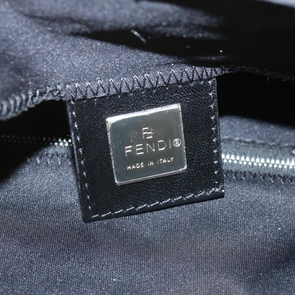 FENDI Mamma Baguette Shoulder Bag Nylon Blackyk11053