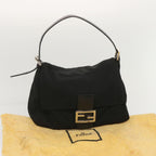 FENDI Mamma Baguette Shoulder Bag Nylon Blackyk11053