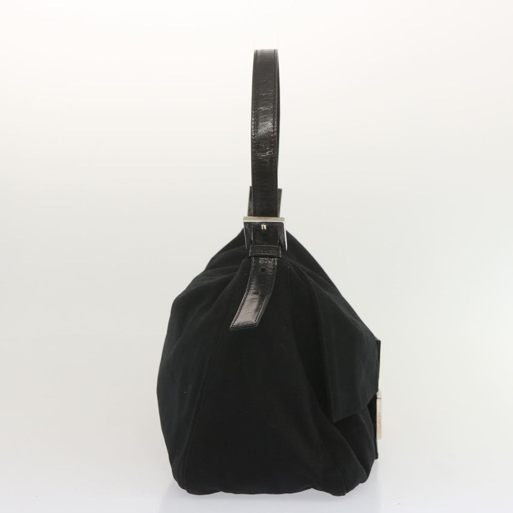 FENDI Mamma Baguette Shoulder Bag Nylon Blackyk11053