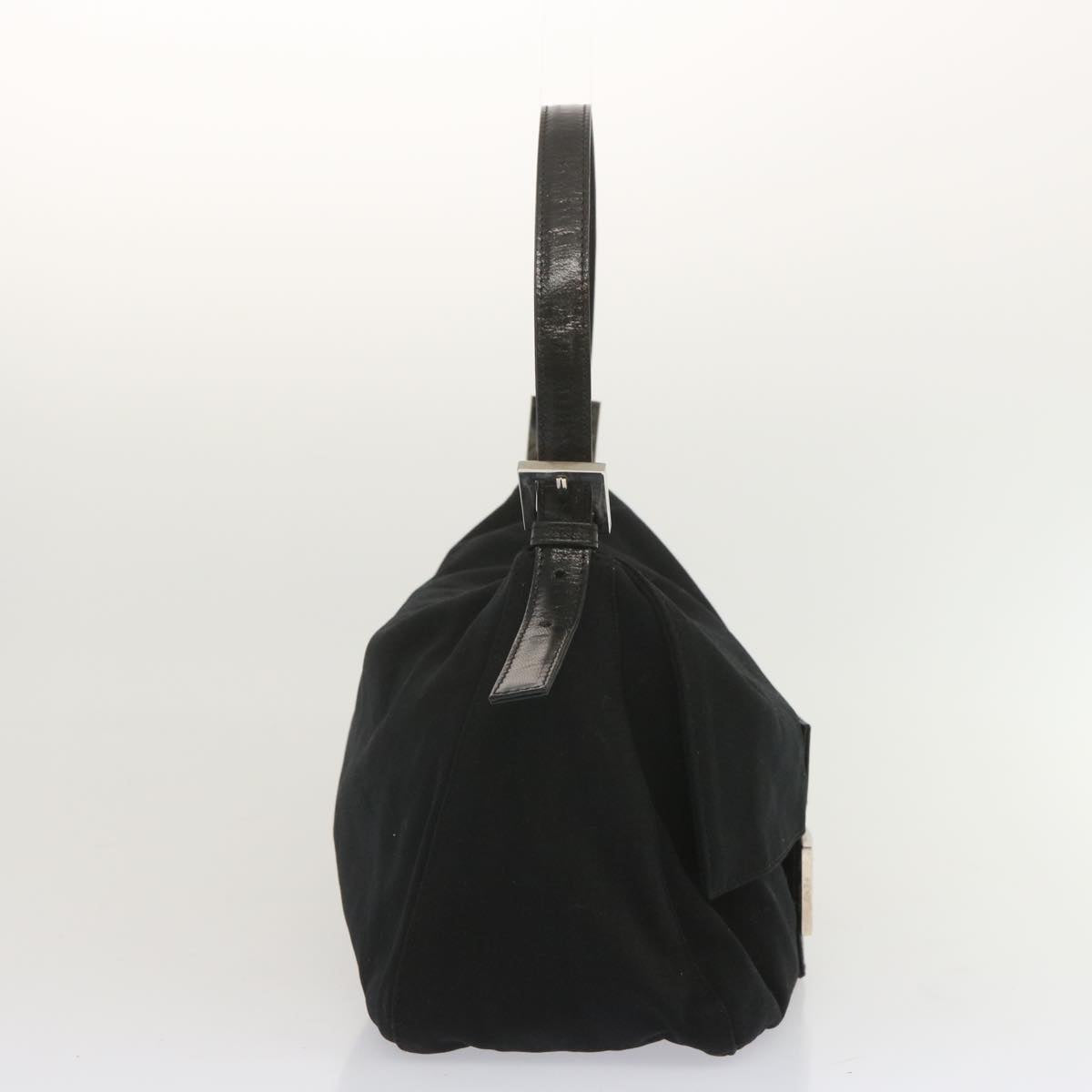 FENDI Mamma Baguette Shoulder Bag Nylon Blackyk11053