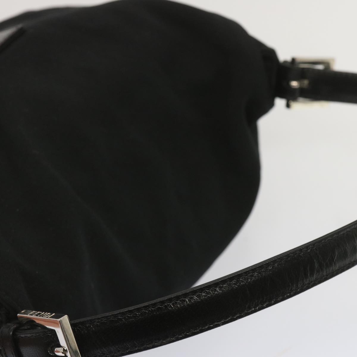 FENDI Mamma Baguette Shoulder Bag Nylon Blackyk11053