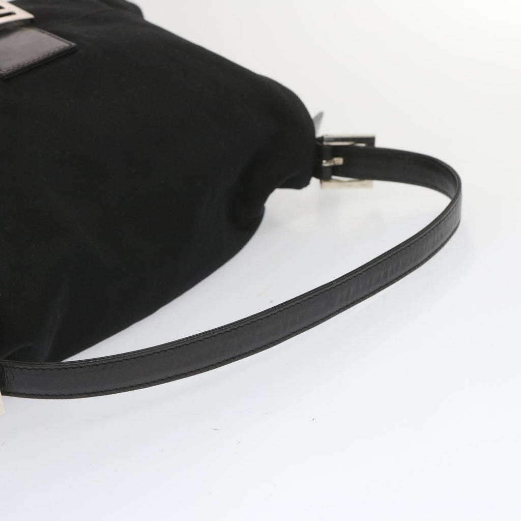 FENDI Mamma Baguette Shoulder Bag Nylon Blackyk11053