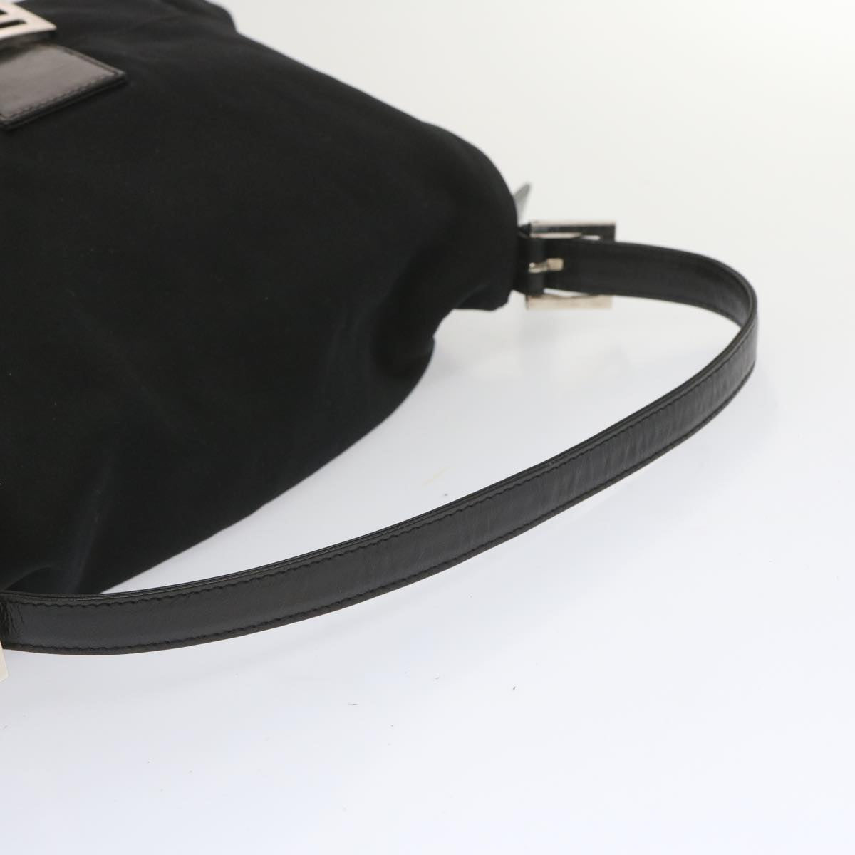 FENDI Mamma Baguette Shoulder Bag Nylon Blackyk11053