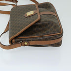 CELINE Macadam Canvas Shoulder Bag PVC Leather Brown 11066