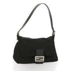 FENDI Mamma Baguette Shoulder Bag Nylon Blackyk11070