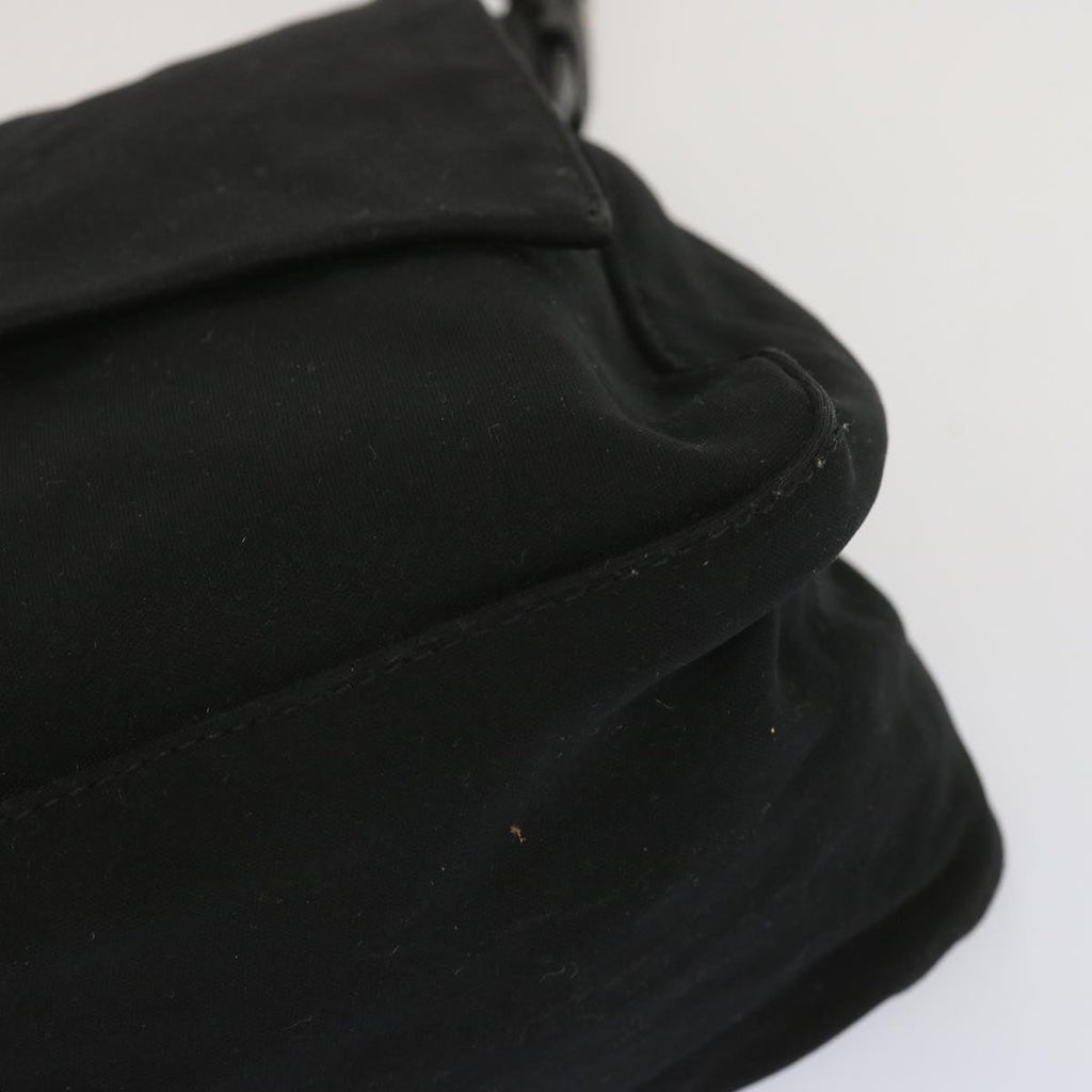 FENDI Mamma Baguette Shoulder Bag Nylon Blackyk11070