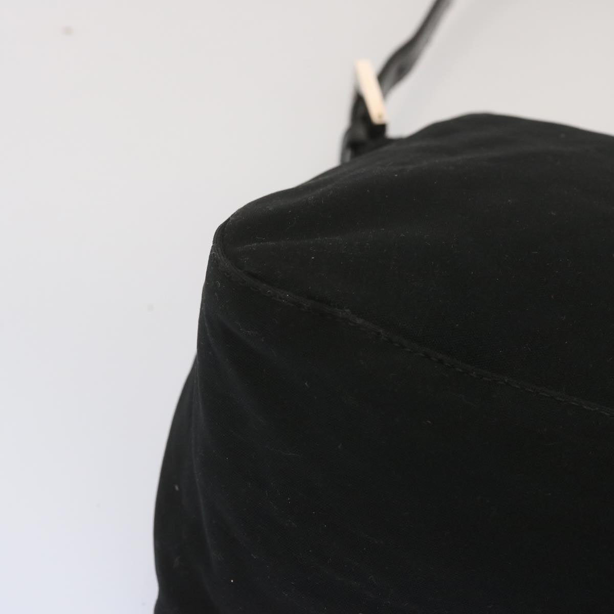 FENDI Mamma Baguette Shoulder Bag Nylon Blackyk11070