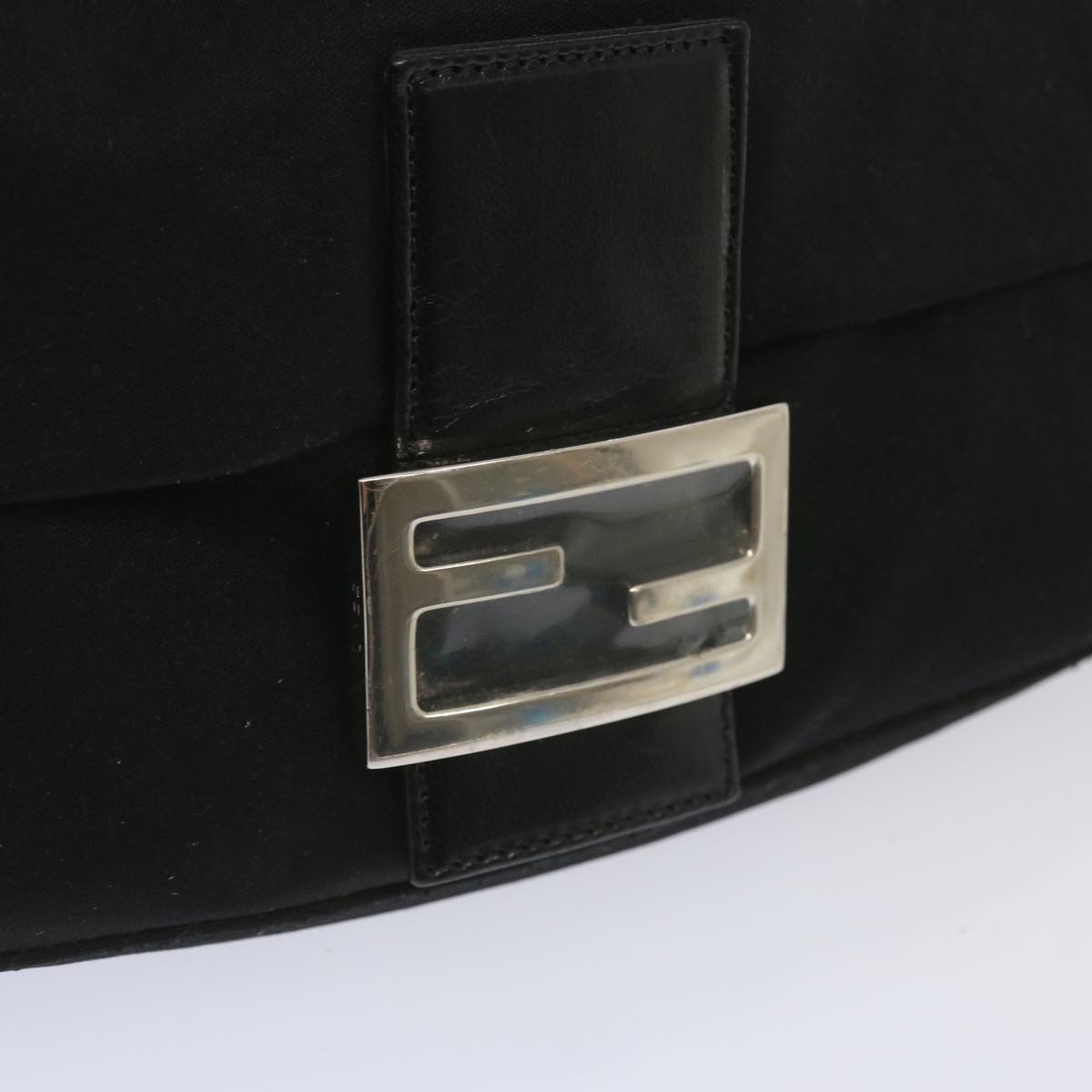 FENDI Mamma Baguette Shoulder Bag Nylon Blackyk11070