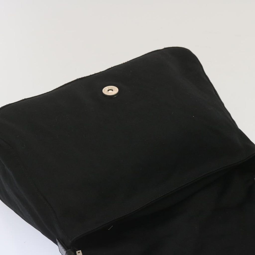 FENDI Mamma Baguette Shoulder Bag Nylon Blackyk11070