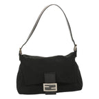 FENDI Mamma Baguette Shoulder Bag Nylon Blackyk11070