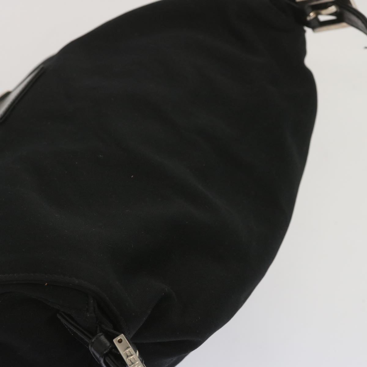 FENDI Mamma Baguette Shoulder Bag Nylon Blackyk11070