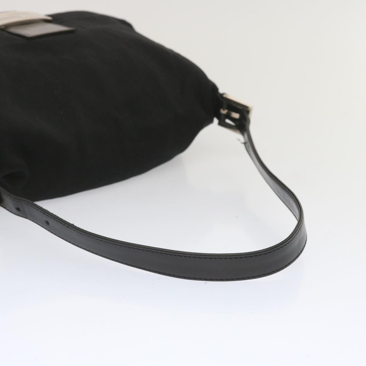 FENDI Mamma Baguette Shoulder Bag Nylon Blackyk11070