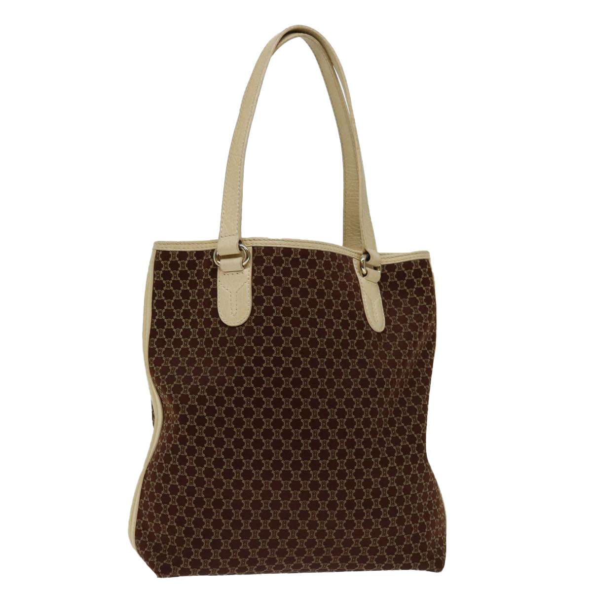 CELINE Macadam Canvas Tote Bag Brown 11107