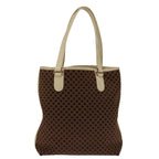 CELINE Macadam Canvas Tote Bag Brown 11107