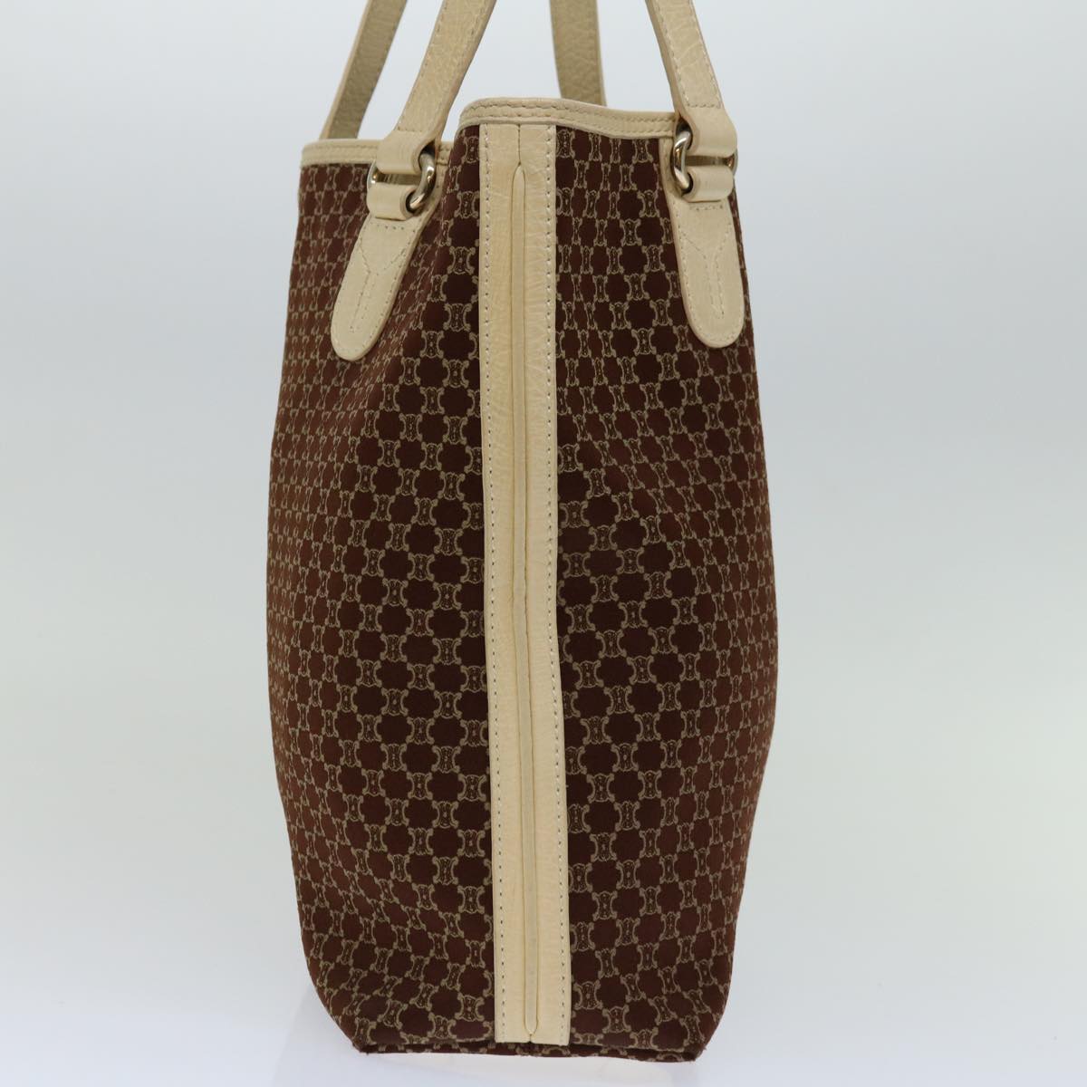 CELINE Macadam Canvas Tote Bag Brown 11107