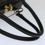 FENDI Zucca Canvas Boston Bag Brown Blackyk11110
