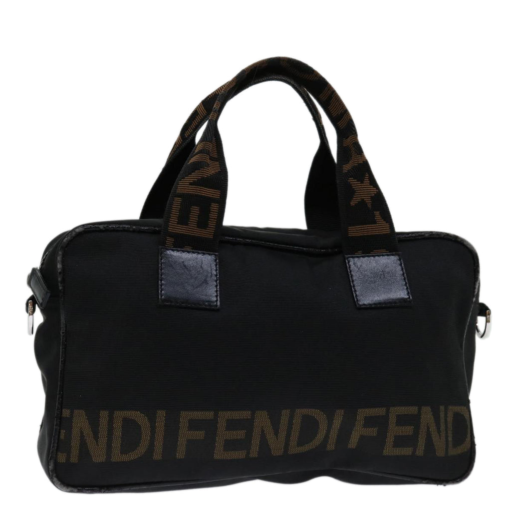 FENDI Hand Bag Canvas Blackyk11127