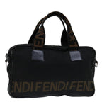 FENDI Hand Bag Canvas Blackyk11127