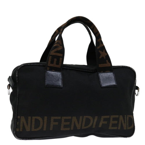 FENDI Hand Bag Canvas Blackyk11127