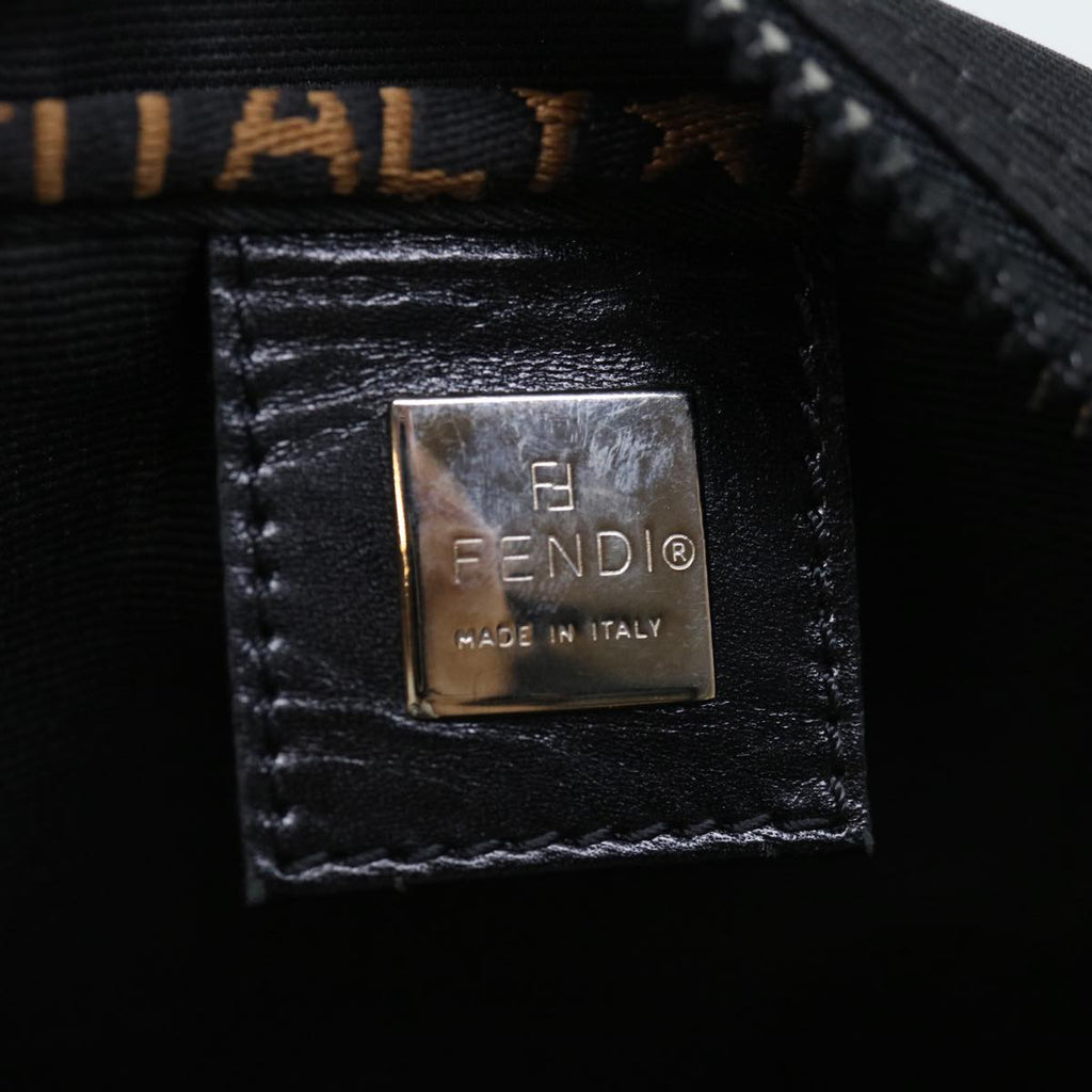 FENDI Hand Bag Canvas Blackyk11127