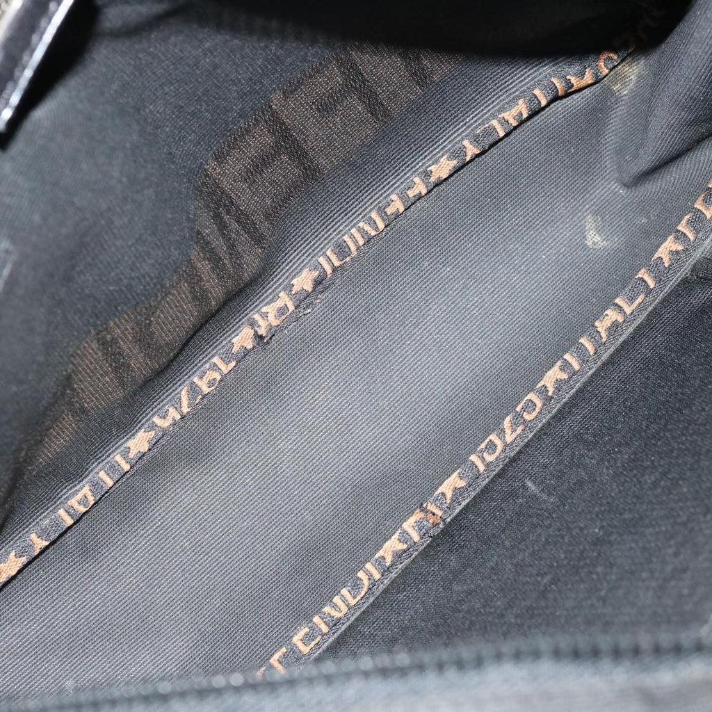 FENDI Hand Bag Canvas Blackyk11127