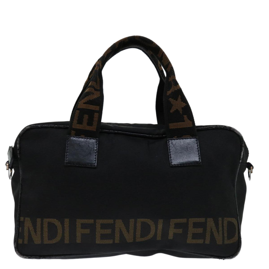 FENDI Hand Bag Canvas Blackyk11127
