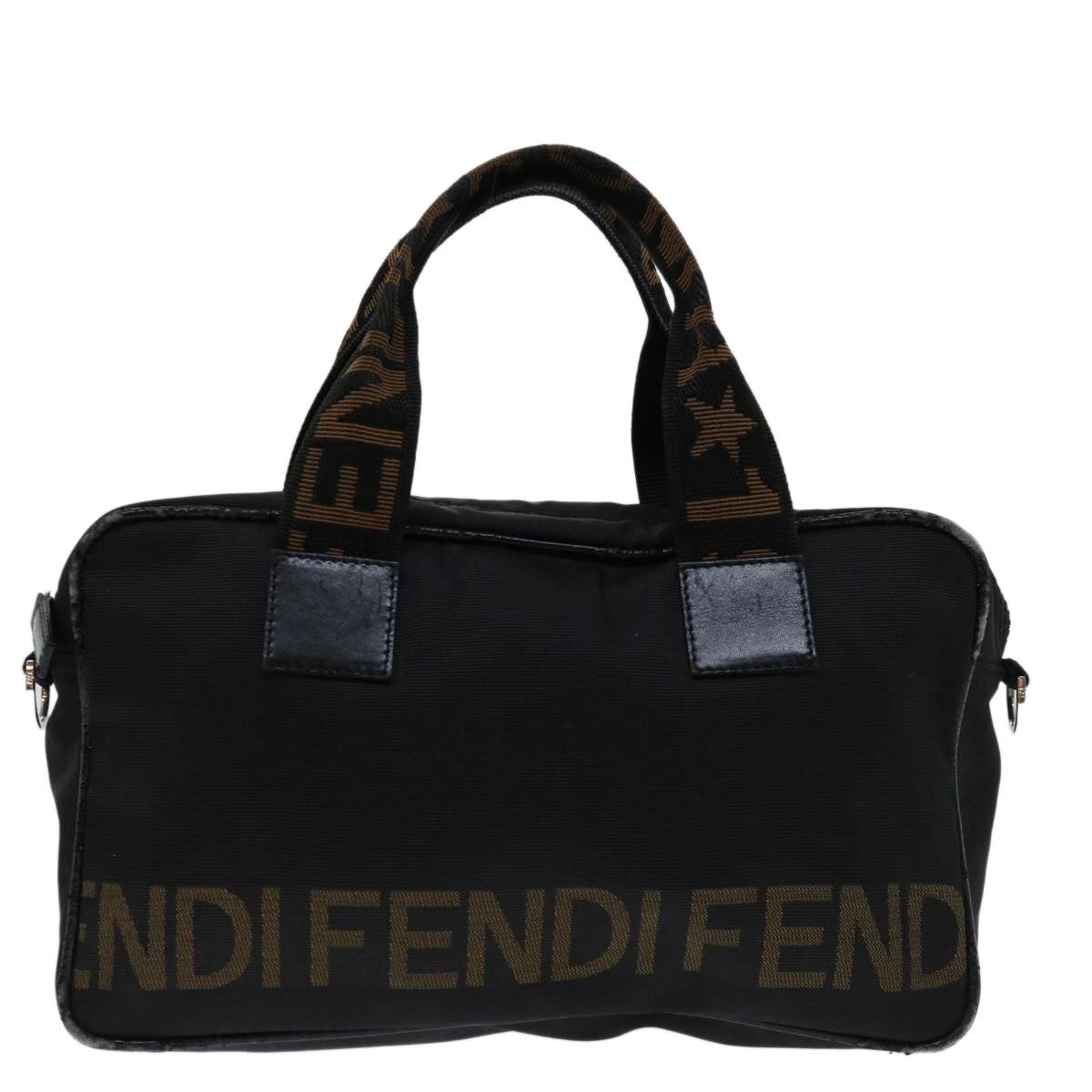 FENDI Hand Bag Canvas Blackyk11127