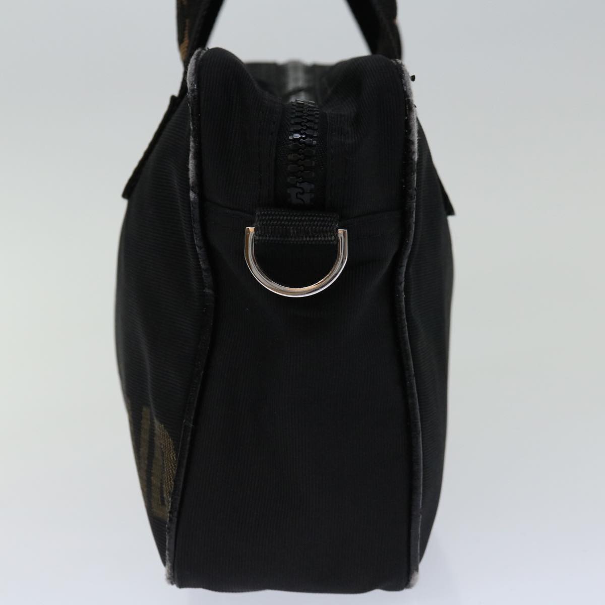 FENDI Hand Bag Canvas Blackyk11127
