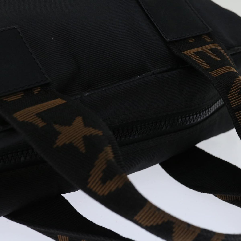 FENDI Hand Bag Canvas Blackyk11127