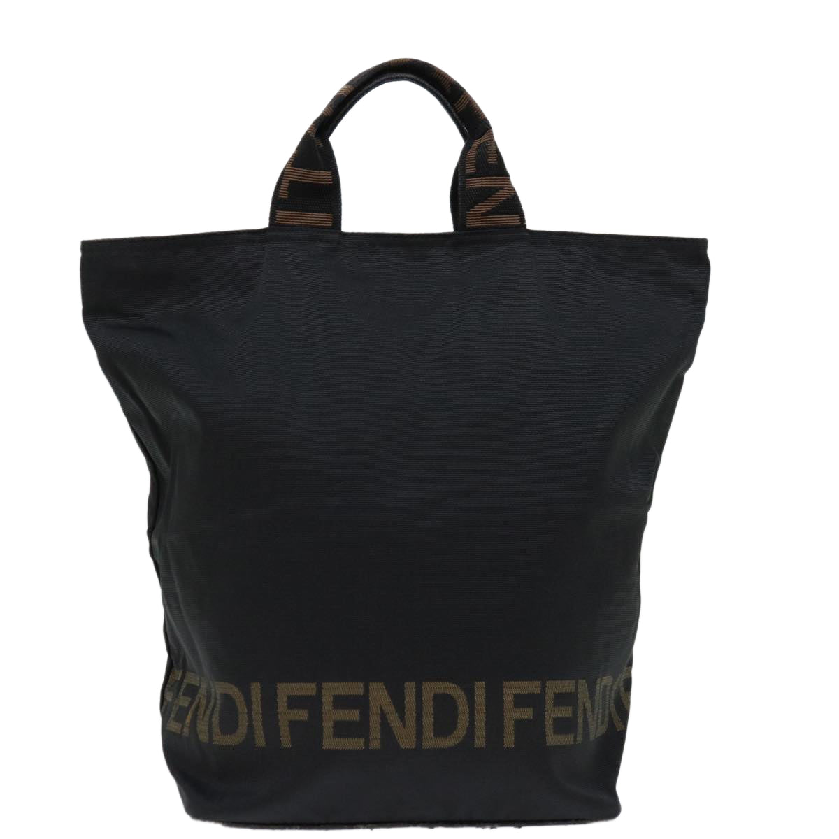 FENDI Hand Bag Canvas Blackyk11128