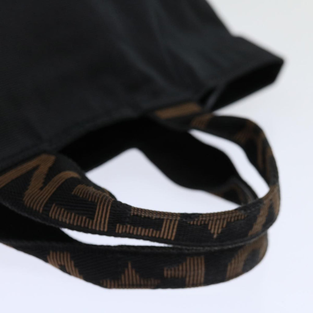 FENDI Hand Bag Canvas Blackyk11128