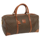 CELINE Macadam Canvas Boston Bag PVC Brown 11130