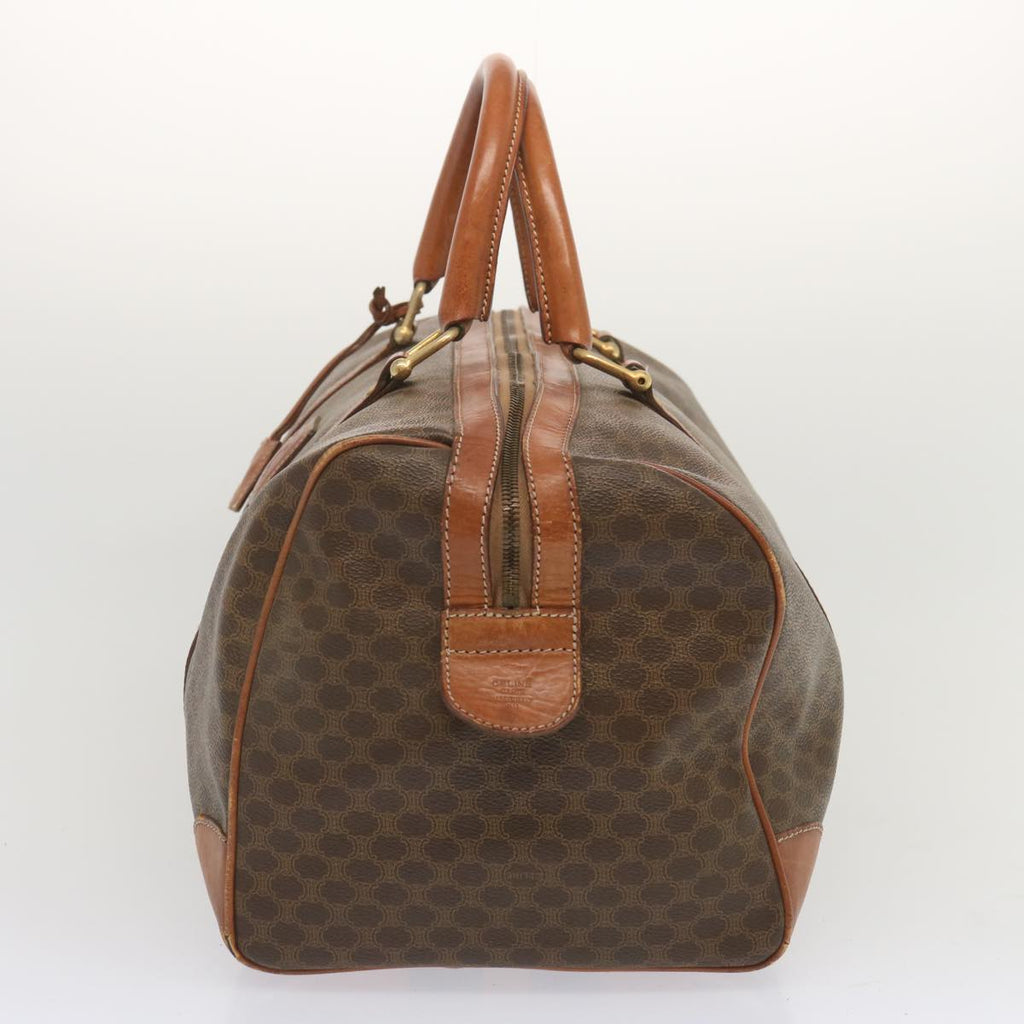 CELINE Macadam Canvas Boston Bag PVC Brown 11130