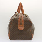 CELINE Macadam Canvas Boston Bag PVC Brown 11130
