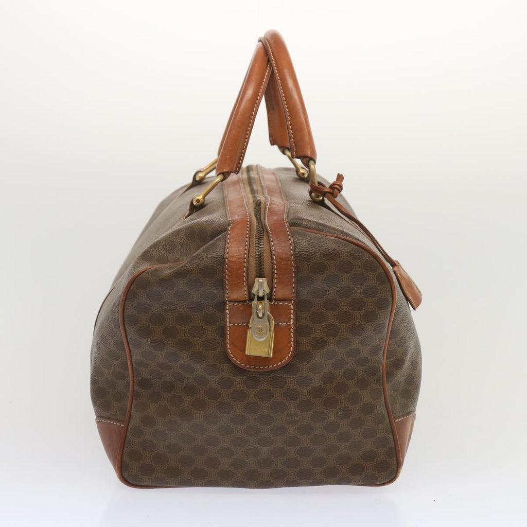 CELINE Macadam Canvas Boston Bag PVC Brown 11130