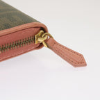 FENDI Zucca Canvas Long Wallet Black Brownyk11164