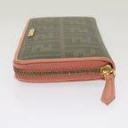 FENDI Zucca Canvas Long Wallet Black Brownyk11164