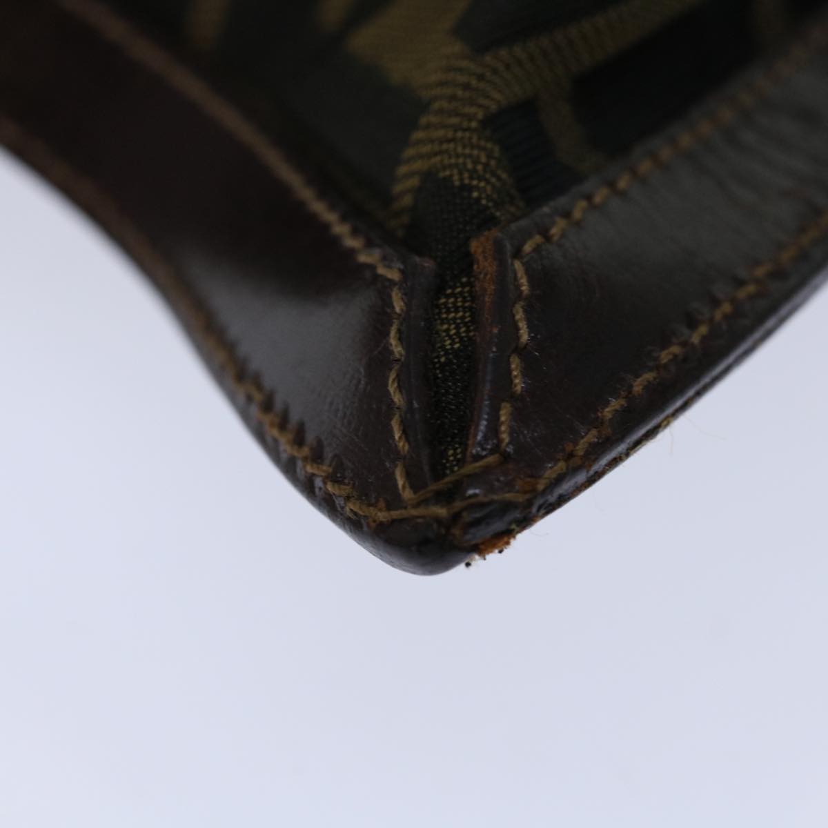 FENDI Zucca Canvas Clutch Bag Black Brownyk11175