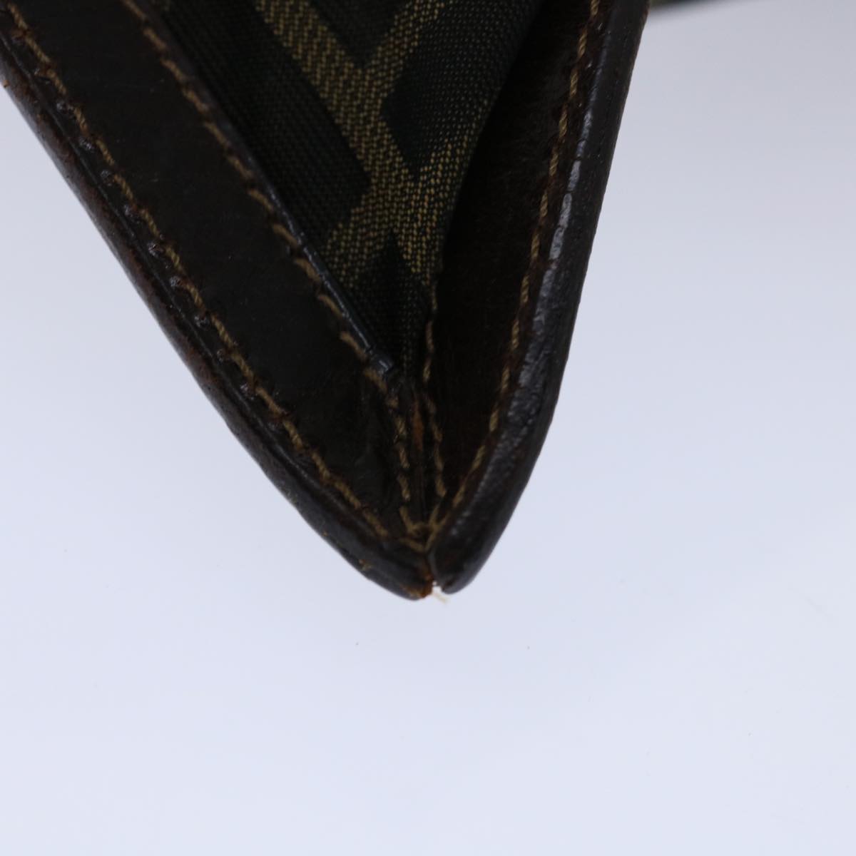 FENDI Zucca Canvas Clutch Bag Black Brownyk11175