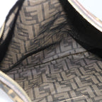 FENDI Zucca Canvas Clutch Bag Black Brownyk11175